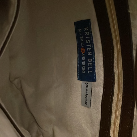 NWT Kristen Bell for Erica Anenberg brown shoulder hobo bag - Picture 4 of 5